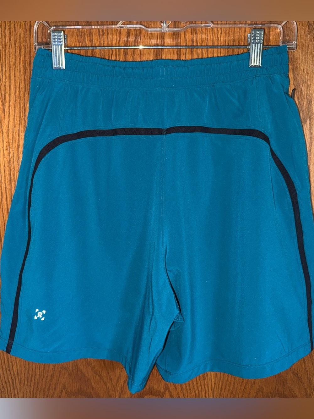 Lululemon Pace Breaker Lined Shorts Teal Blue Elastic Waist Drawcord Men Sz S 26